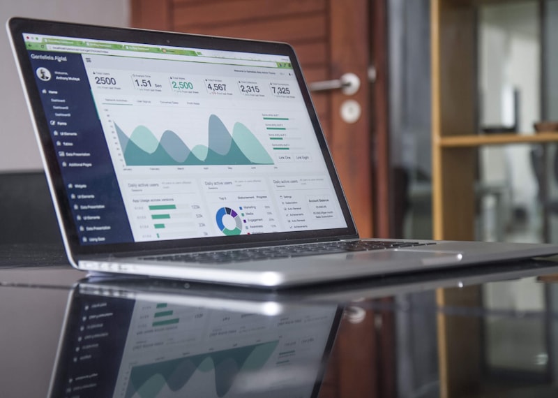 Panel de métricas de un sistema de automatización corporativo